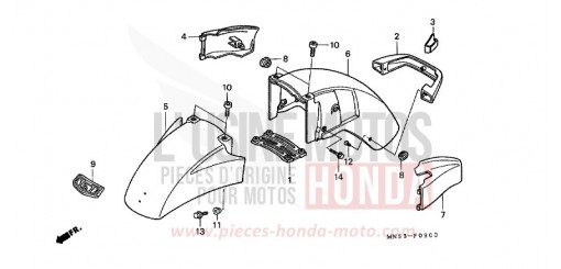 FRONT FENDER GL1500J de 1988